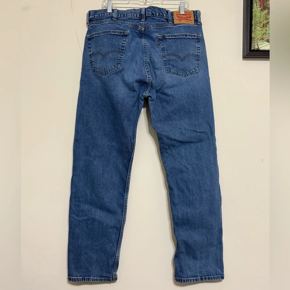 Levi's 505 Jeans Men’s Regular Fit Straight Leg Denim Blue size 38X32